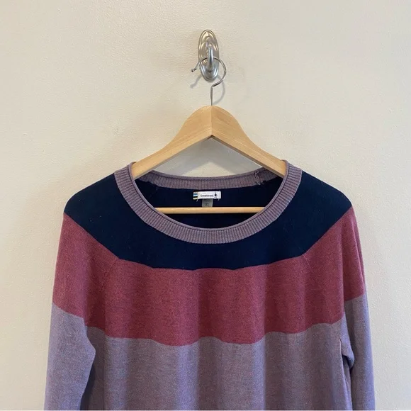Smartwool Edgewood Colorblock Crew Sweater women’s XL - Picture 2 of 11